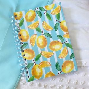 Lemon striped journal